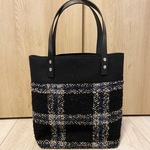 秋冬＊Black＆Blueチェックのウールバッグ
