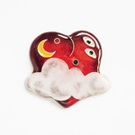 七宝焼きCloud and Love.(ピンブローチ・帯留め)