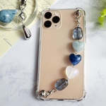 100. キーリングハンガー　スマホケース　iPhoneケース　ストラップ　全機種　スマホチェーン　スマホリング　キーリング　キーリングチェーン　ハート　マーブル　ゆめかわ　秋冬　オータム　秋カラー　