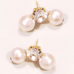 送料無料♥️▲▼クリスタル×コットンパールピアス▲▼