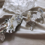 crystal hair clip･:*+.ear accessory set
