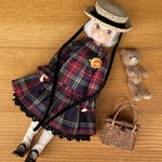 復刻版初代リカちゃん服＊キャンディスリーブローウエストワンピセット