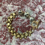 【chimie vintage】ヴィンテージチェーン&天然石アソートブレスレット