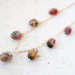 14KGF　watermelontourmalin bracelet[br3879]