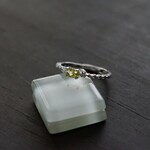 カナリートルマリン　ホリゾンタルベリーリング　SILVER925
