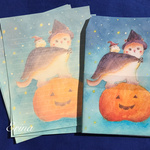ハロウィン　魔女ねこさんのレターセット