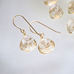 14kgf 『 クリスタル(水晶) × 金箔 』トリプレットピアス or イヤリング ～ 選べる金具 ～