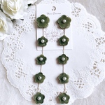 No.374 デイジーのお花ロングアクセサリー(green)