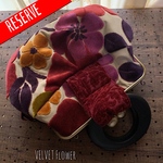 ◉ショルダーorder◉&◉新作◉秋色◉お花ベルベット◉大玉がま口口金木製ハンドルバック