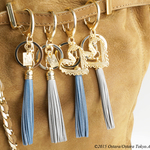 Leather Tassel Key Holder -Love-