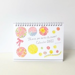🌼Thank you for the nice  flowers  Calendar 2022「💐花束カレンダー2022/卓上カレンダー/月めくり/日曜日はじまり/B6サイズ」🌻