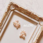 no.570 パール ビジュー ぶどう ピアス、イヤリング