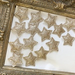 再入荷【10個⭐️】デコパーツ⭐️ゴールドラメ⭐️クッションスター⭐️キッズハンドメイド♡ハロウィン⭐️クリスマスにも♡リボンのセンターや♡小物やアクセサリー作りにも♡10個セット