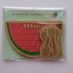 ★宛名シール＆ミニシール☆すいかとスプーン☆メッセージカードにも★