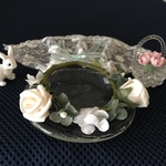 ウサギのベール付き花冠