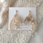 紫陽花とネジネジ♡秋冬ピアス／イヤリング