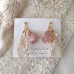 紫陽花とネジネジ♡秋冬ピアス／イヤリング