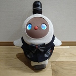 ラボット服 / 黒色・前開きベスト・リボン付き