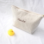 《受注生産》手刺繍入り　おむつポーチ　名前入り