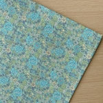 50*50【Wガーゼ】Usual Flower／イエローグリーン《 生地 ダブルガーゼ コットン 綿 花柄 ガーゼ生地 フラワー お花 黄 緑 COTTONCANDY ガーゼ 》
