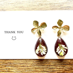 Jane様 ご注文品 秋深まる 濃紫のピアス、他3点セット