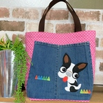 フレブルちゃんトートバッグ（ジーンズリメイク）