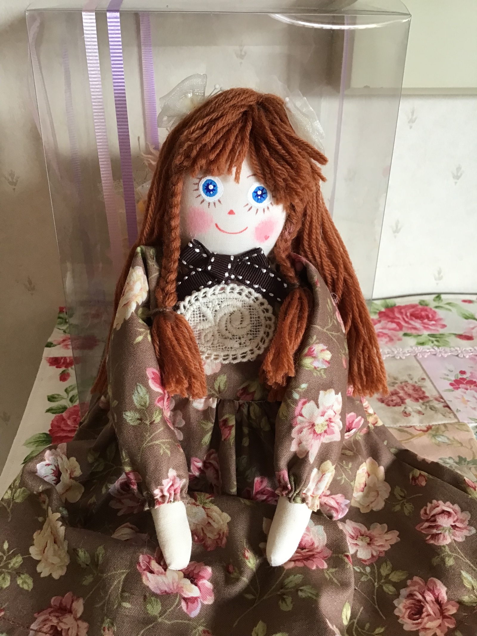 ❁ハンドメイドドール❁カントリードール❁女の子お人形❁くまちゃんお耳ドール kiki♡ - メルカリShops