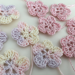 再販★レース編みお花モチーフ10個★ひなまつりの飾りにも