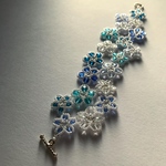 【SALE】チェコビーズの花満開ブレスレット