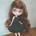 再出品464.※単品※黒のフリルスカート※ブライスアウトフィット※1/6ドール服