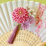華　つまみ細工髪飾り