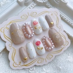 ワイヤー薔薇ネイルチップ