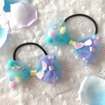 キッズリボンブルー☆ゆめかわ☆りぼん☆ヘアゴム