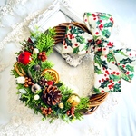 『早割クリスマス2021』  手作りキット＊フレッシュのヒバが香るhappy Merryクリスマスリース
