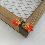 つまみ細工　　紅葉のピアス･イヤリング