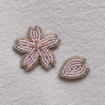桜のヘアゴム２つセット＊ビーズ刺繍＊