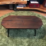 【オーダー】 ローテーブル 長方形 8角 89cm 45cm パイン ホワイト ねじ込み脚