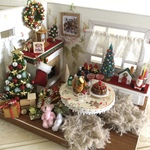 ミニチュア　Xmasパーティ　薔薇のお部屋