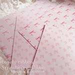 Lovely ribbon & Strawberry ribbon両面印刷  【カウント50枚】