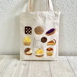 Cafe-sweets☆羊毛刺繍 キャンバストート〜秋色スイーツ🌰🎃