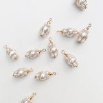 LAST１点アイテム✔︎【4pcs #ls】wire perl small charm パール/ワイヤー/チャーム/フラワー/可愛い/ミニ