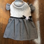 【sale限定1点】犬服　ワンピース　🖤🤍フェミニン🤍🖤