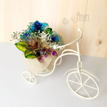 自転車インテリア 青薔薇