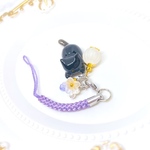 【黒猫】じゃれ猫　ストラップ