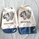 犬服！Msize！インデアン！デニム重ね着