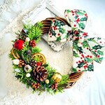 手作りキット＊フレッシュのヒバが香るhappy Merryクリスマスリース