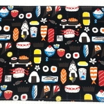  35cm✖️50cm ランチョンマット☆お寿司🍣おにぎり🍙ごはん🍚 ブラック【再販】