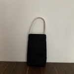 シンプルなシューズバッグ/黒の帆布