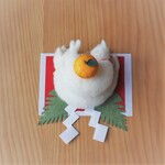 ネコ鏡もち★受注制作☆箱入り☆羊毛､和紙