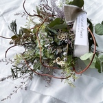 秋色紫陽花のボタニカルスワッグ